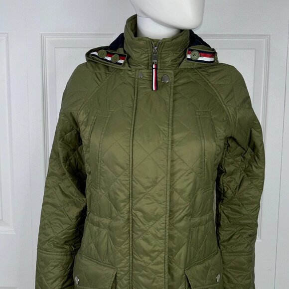 Tommy Hilfiger Olive Quilted Jacket - Picture 2 of 2